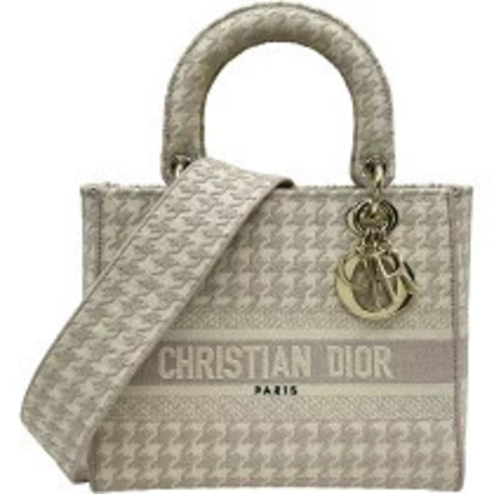 Christian Dior Lady Pink Canvas Shoulder Bag